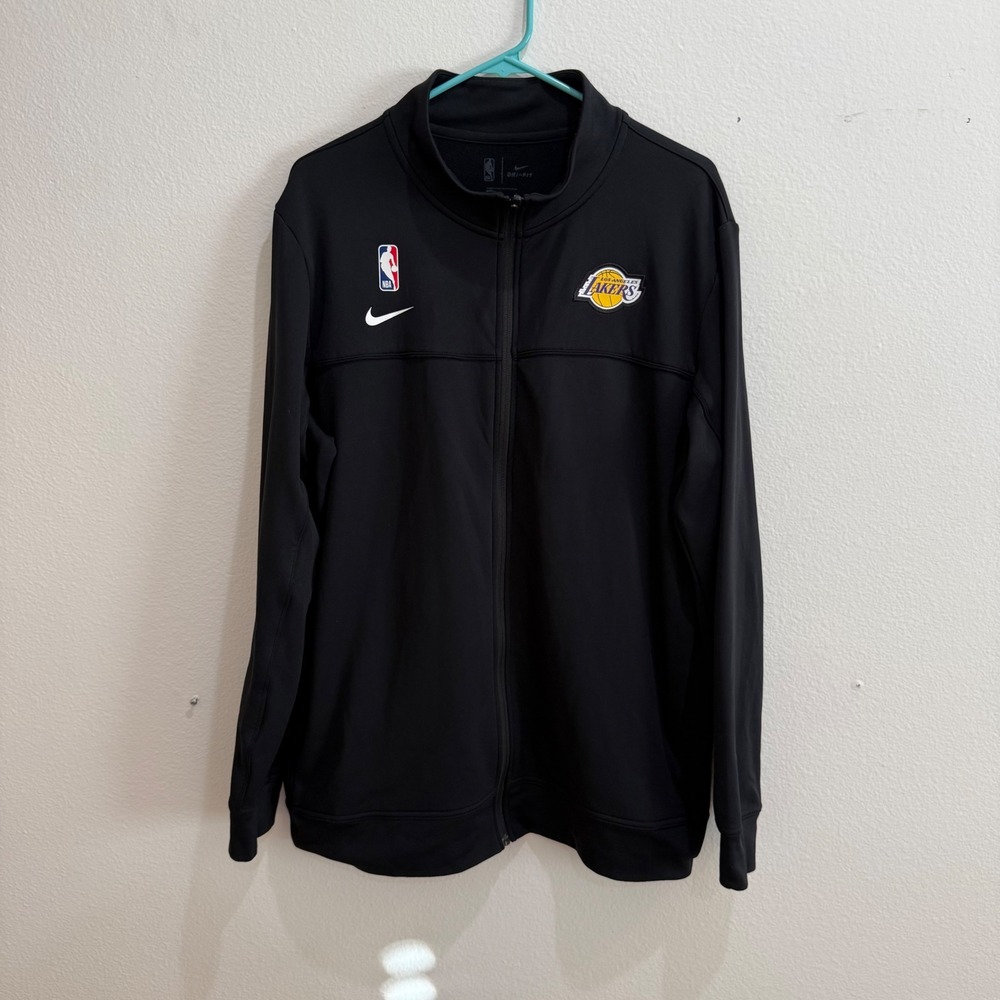 Nike NBA Los Angeles Lakers Dri-FIT Full Zip Track Jacket Black Mens Large